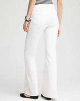 Girlfriend No Stain Frayed Flared Jeans