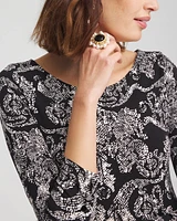 Swirl Print Midi Dress