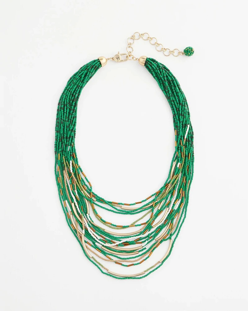 Layered Seed Bead Necklace