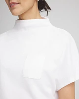 Zenergy® Beach Slub Funnel Neck Pullover Top