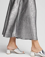 Metallic Satin Maxi Skirt