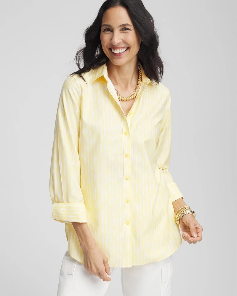 No Iron™ Golden Striped Shirt