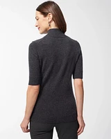 Cashmere Elbow Sleeve Pullover Sweater