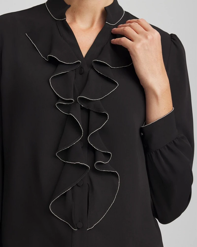Ruffle Neck Shirt