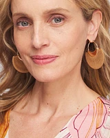 No Droop® Neutral Fan Hoop Earrings