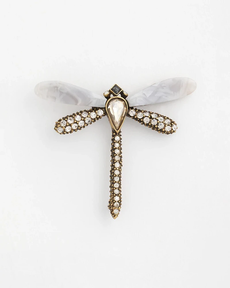 Sparkling Dragonfly Brooch
