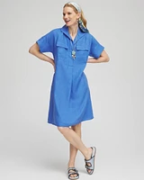 High-low Linen Shirtdress
