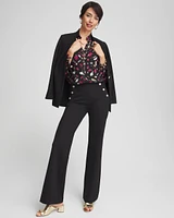 Juliet Ponte Button Detail Flare Pants