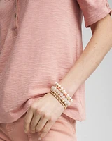 Pink Stretch Set of Five Bracelets