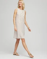 Linen Sleeveless Beaded Dress