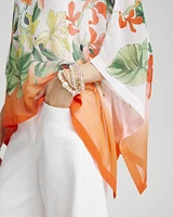 Floral Ombre Poncho