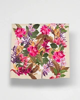 Floral Square Satin Scarf