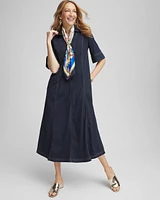 Stretch Denim Maxi Dress