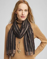 Metallic Silk Blend Scarf