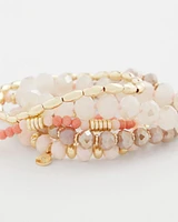 Pink Stretch Set of Five Bracelets