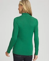 Ecovero™ Button Cuff Turtleneck Sweater