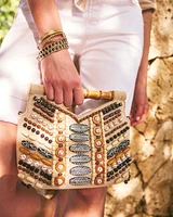 Beaded Bamboo Handbag