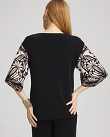 Travelers™ Border Print Kimono Top
