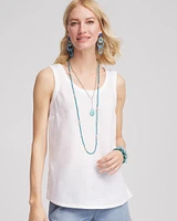 Sleeveless Linen Tank Top
