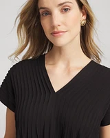 Silk-Twill Popover Midi Dress