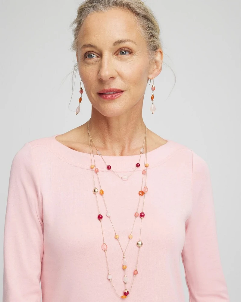 Natural Stone Convertible Necklace