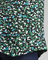 Dots Asymmetrical Elbow Sleeve Tee
