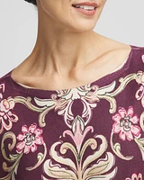 Foil Dolman-Sleeve Sweater