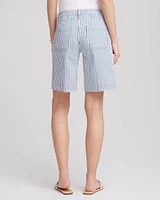 Nautical Striped Denim Trouser Shorts