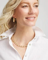 Golden Bamboo Collar Necklace
