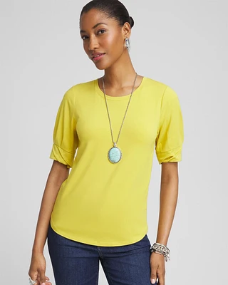 Touch of Cool™ Pleated Roll Cuff Tee