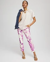 Brigitte™ Floral Pull-On Slim Cropped Pants