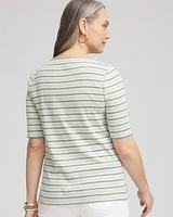 Striped Pima Bateau-Neck Tee