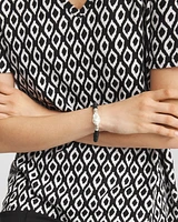 Black Bead Stretch Bracelet