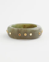 Resin & Cubic Zirconia Bezel Bracelet