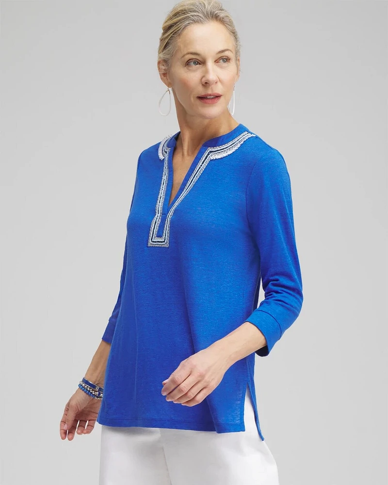 Linen Embellished Tunic