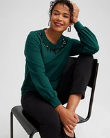 Zenergy® Rhinestone Neck Sweatshirt