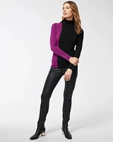 ECOVERO Warm Colorblock Turtleneck Sweater