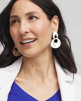 No Droop® Silvertone Doorknocker Earrings