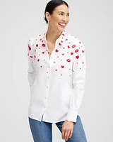 Embroidered Hearts Shirt