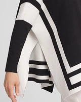 Colorblock Sweater Poncho
