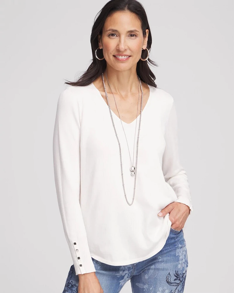 V-Neck Pullover Sweater