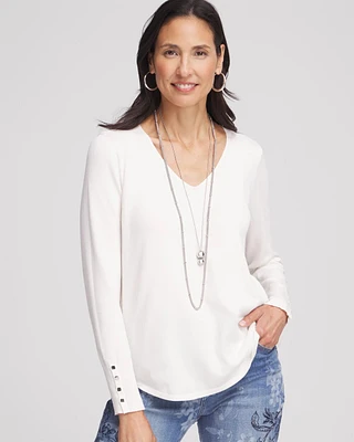 V-Neck Pullover Sweater