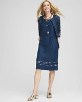 Travelers™ Sleeveless Crushed Cutout-Hem Dress
