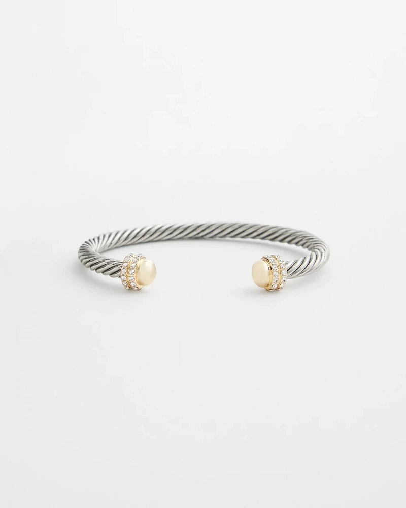 Mixed Metal Flex Cuff Bracelet