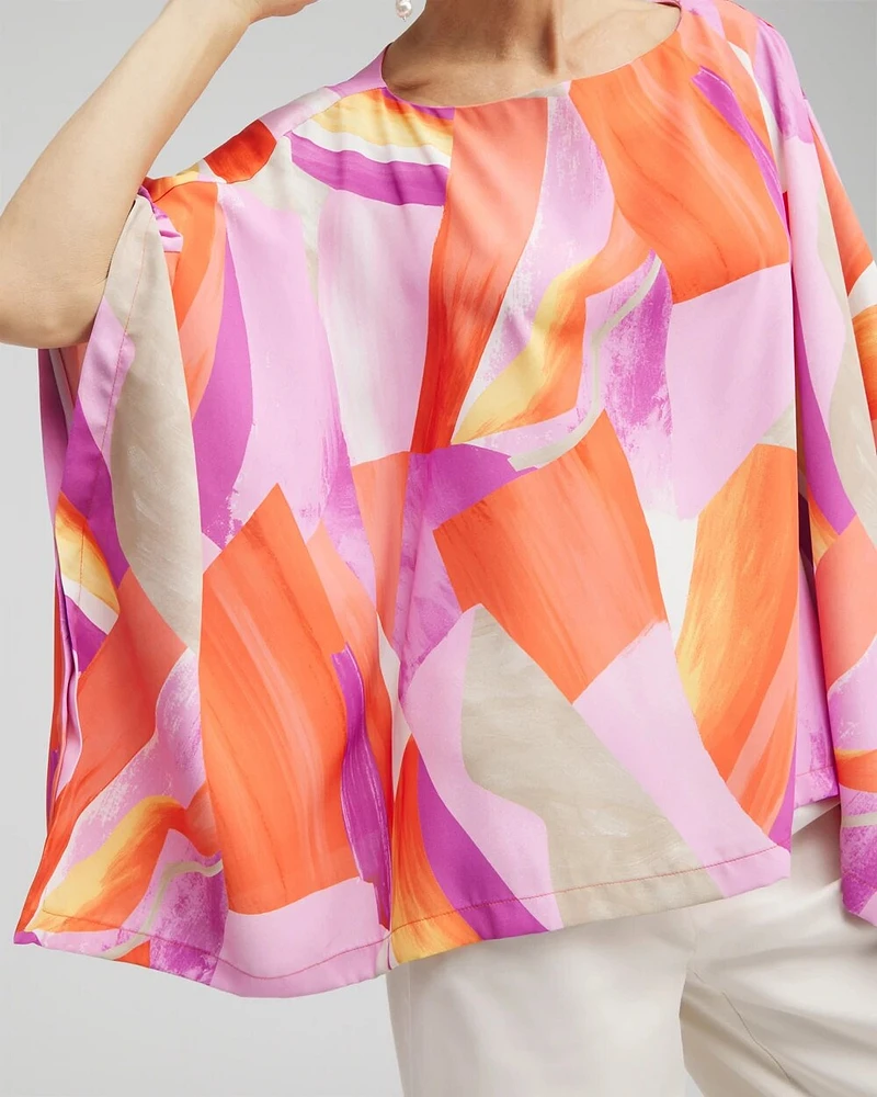 Abstract Print Poncho