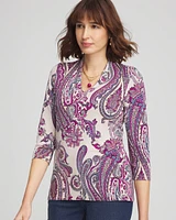 Touch of Cool™ Paisley 3/4 Sleeve Tee