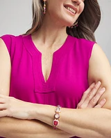 Tonal Pink Stretch Bracelet