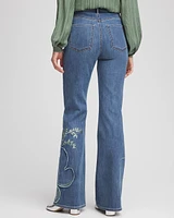 Applique Decorated Denim Jeans