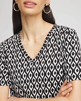 Graphic Slub V-Neck Tee