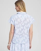 Jacquard Dolman Sleeve Top